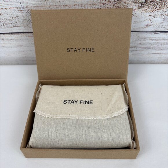 Stay Fine Trifold Wallet Leather Brown Men's - Picture 6 of 9